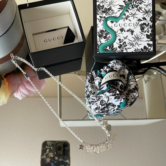 Authentic GUCCI Sterling 925 Charm 17”Necklace - Picture 4 of 13